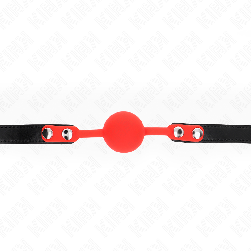 KINK - 4 CM SILICONEN BAL GAG MET HANGSLOT 60 x 2 CM - afbeelding 3