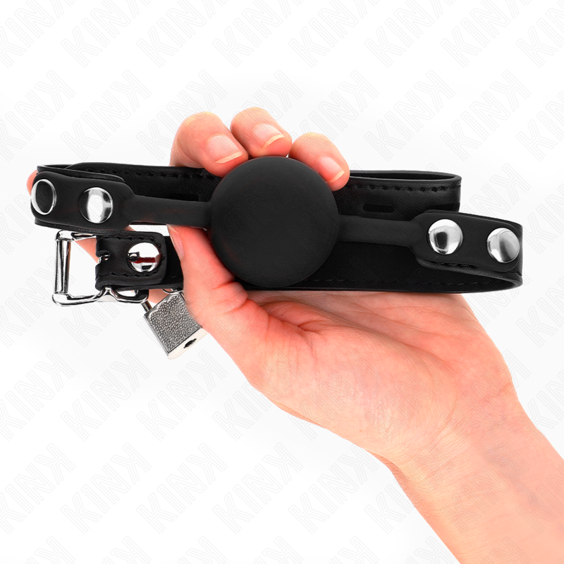 KINK - 4 CM SILICONEN BAL GAG MODEL 1 MET HANGSLOT 60 x 2 CM - afbeelding 3