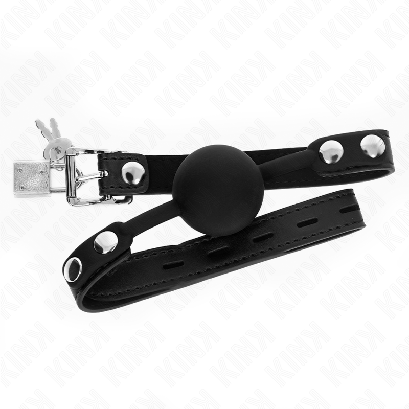 KINK - 4 CM SILICONEN BAL GAG MODEL 1 MET HANGSLOT 60 x 2 CM - afbeelding 2