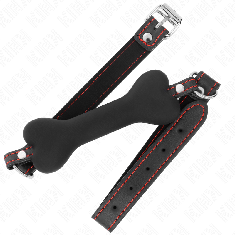 KINK - BONE GAG 12 CM ZWART 63 x 2 CM - afbeelding 2