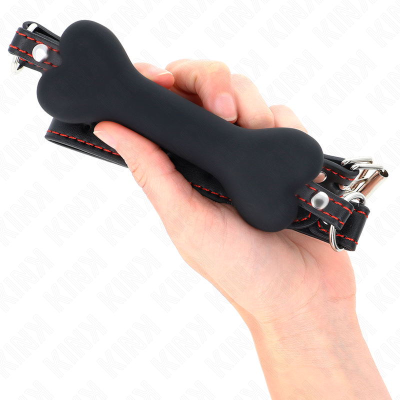 KINK - BONE GAG 12 CM ZWART 63 x 2 CM - afbeelding 4