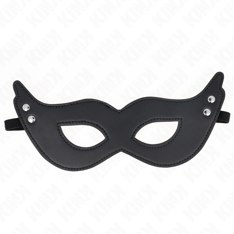 KINK - MASKER VAN KUNSTLEER MET KLINKNAGELS MODEL 1 26 x 8 CM - afbeelding 3