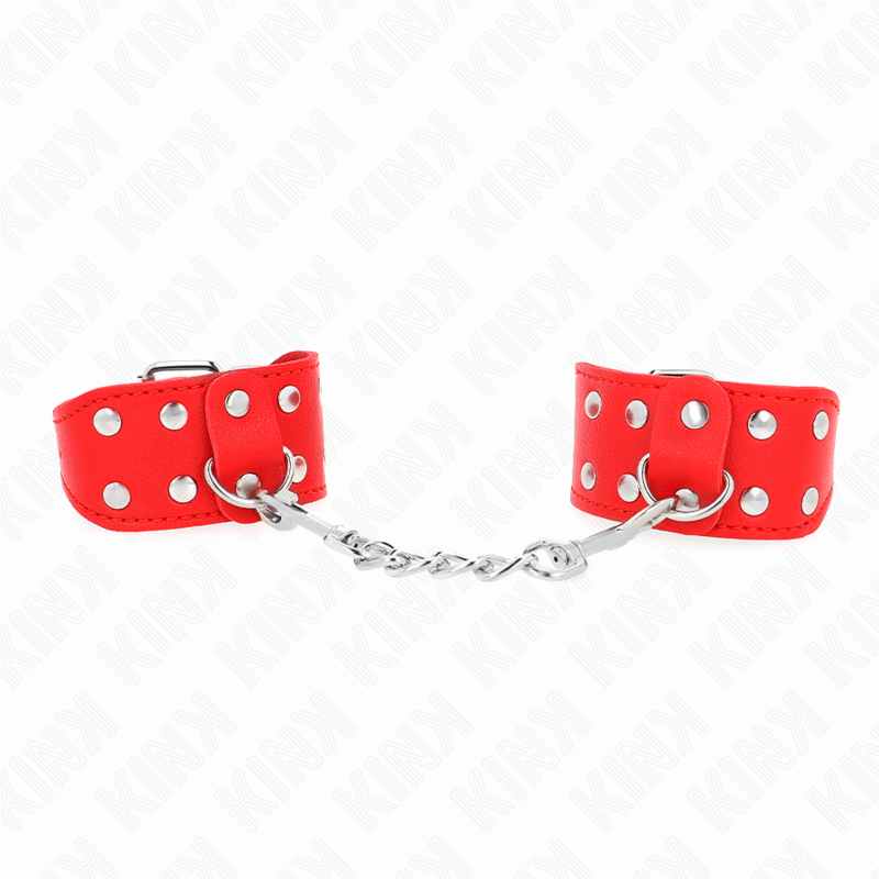 Kink - Verstelbare Dubbele Stud Line Polsbandjes Rood - afbeelding 2