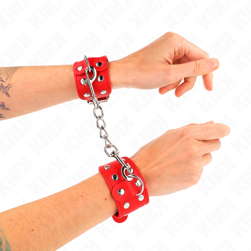 Kink - Verstelbare Dubbele Stud Line Polsbandjes Rood