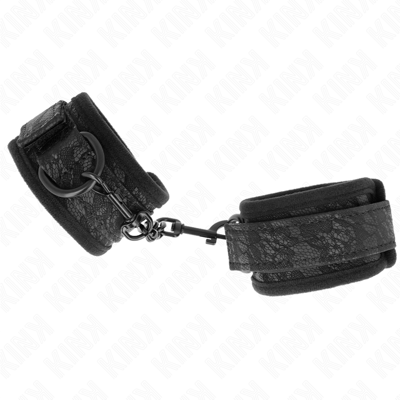 Kink - Verstelbare Neopreen Kanten Polsbandjes Zwart 20-29 cm X 5 cm - afbeelding 3