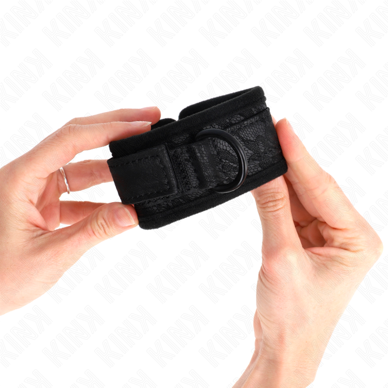Kink - Verstelbare Neopreen Kanten Polsbandjes Zwart 20-29 cm X 5 cm - afbeelding 4