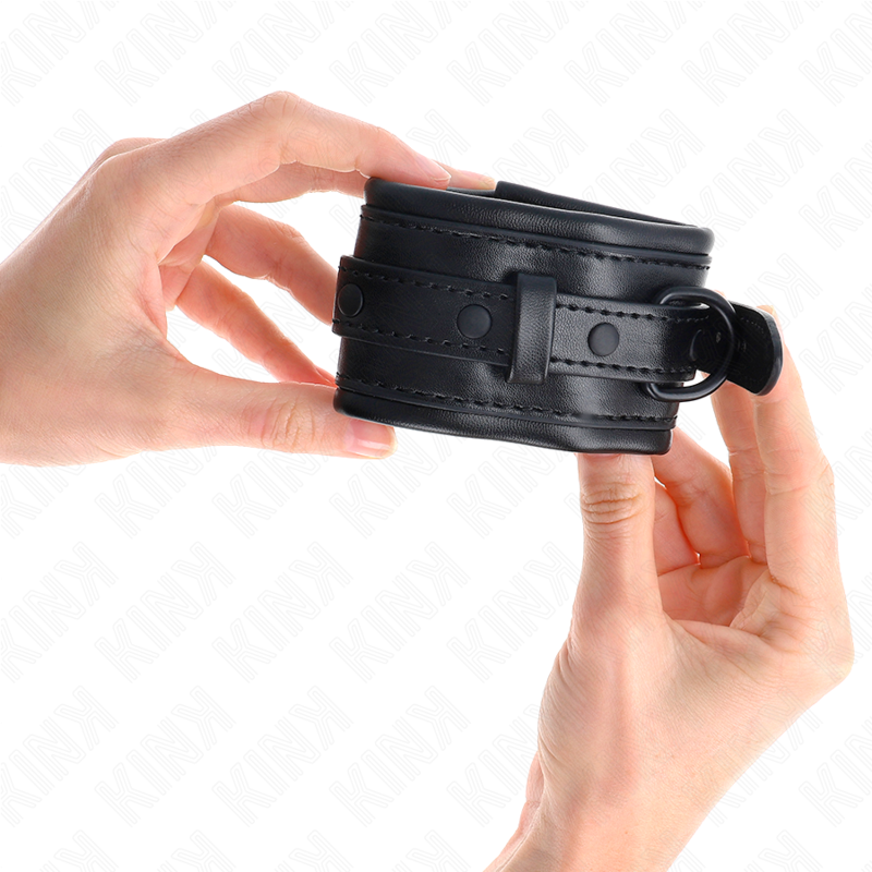 Kink - Verstelbare Zwarte Polsbandjes 20-30 cm X 6 cm - afbeelding 4