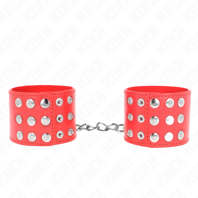 Kink - Polsbandjes Met Verstelbare Druksluiting Rood 19-24 cm X 5,5 cm - afbeelding 2