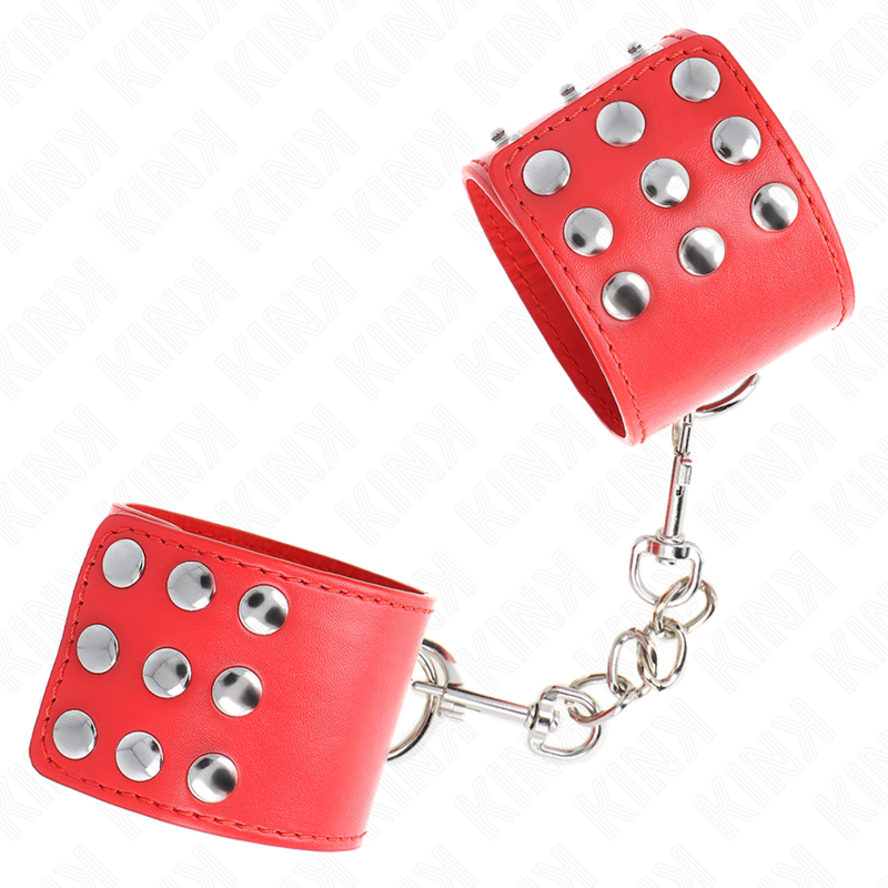 Kink - Polsbandjes Met Verstelbare Druksluiting Rood 19-24 cm X 5,5 cm - afbeelding 3