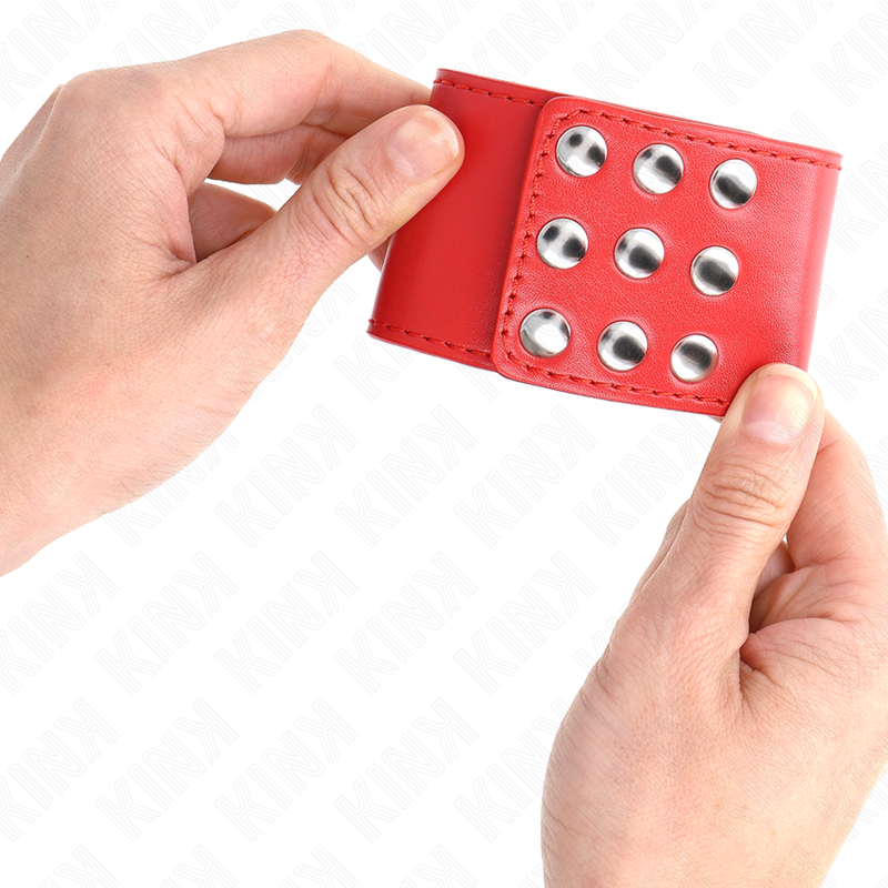 Kink - Polsbandjes Met Verstelbare Druksluiting Rood 19-24 cm X 5,5 cm - afbeelding 4