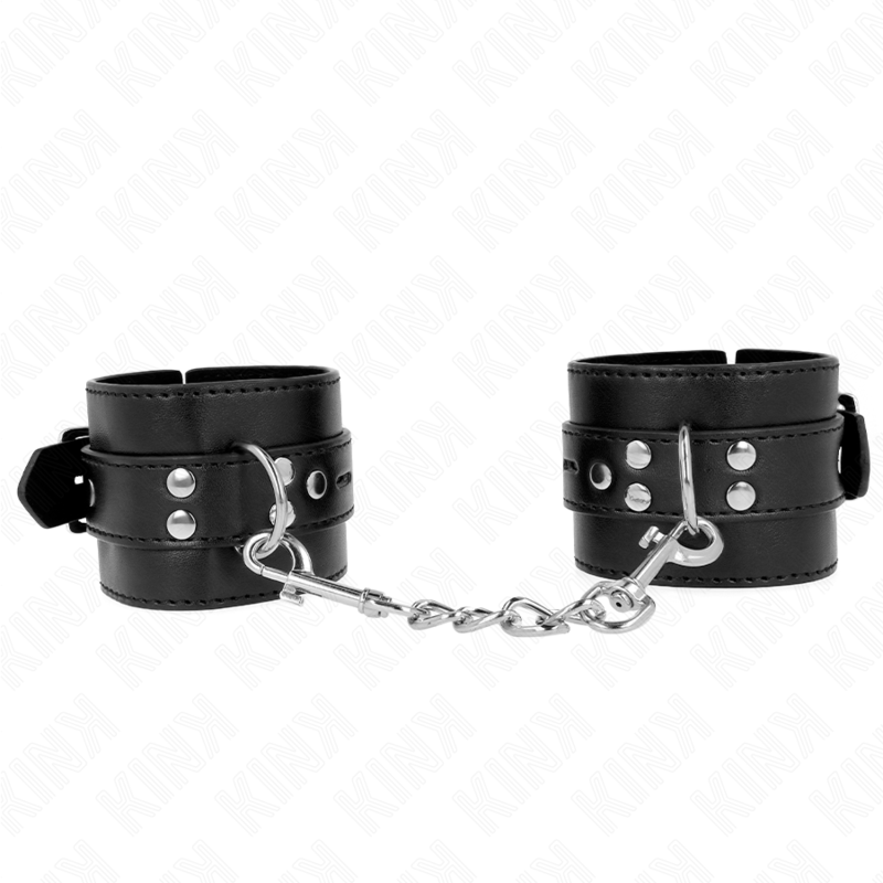 Kink - Zwarte Polsbandjes Met Verstelbare Zwarte Band 17-28 cm X 6 cm - afbeelding 2