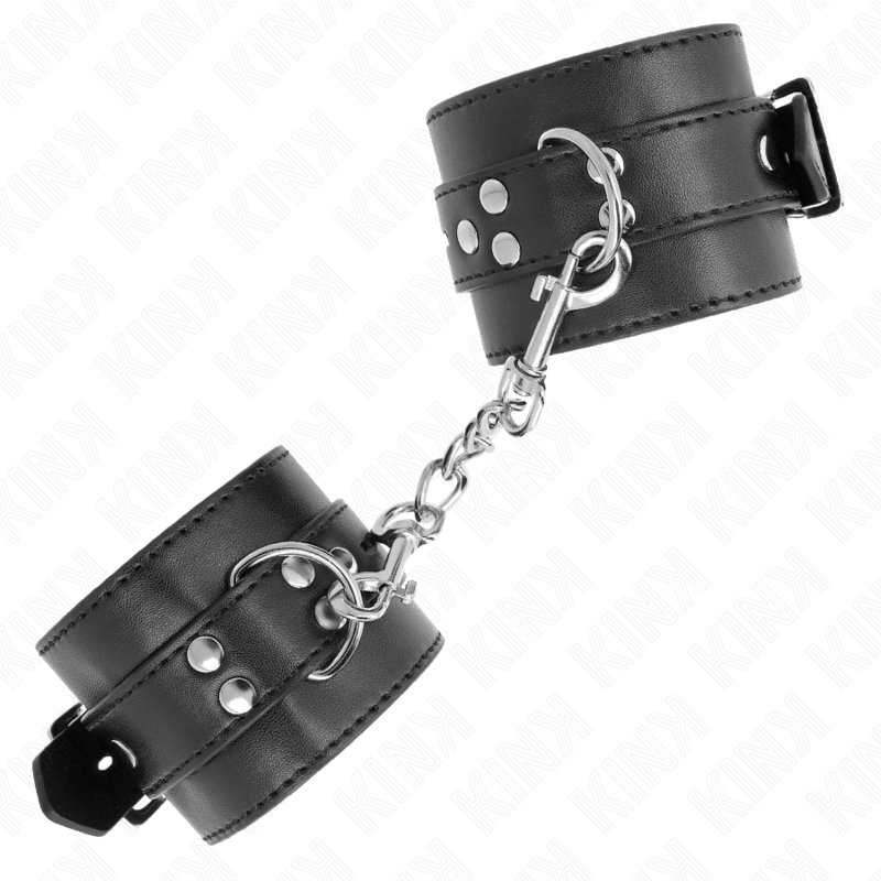 Kink - Zwarte Polsbandjes Met Verstelbare Zwarte Band 17-28 cm X 6 cm - afbeelding 3