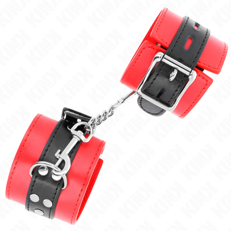 Kink - Rode Polsbandjes Met Verstelbare Zwarte Band 17-28 cm X 6 cm - afbeelding 3