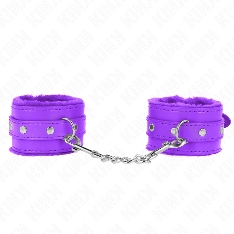 Kink - Premium Violet Gevoerde Polsbandjes Met Verstelbare Violette Band 17-29 cm X 6 cm - afbeelding 2