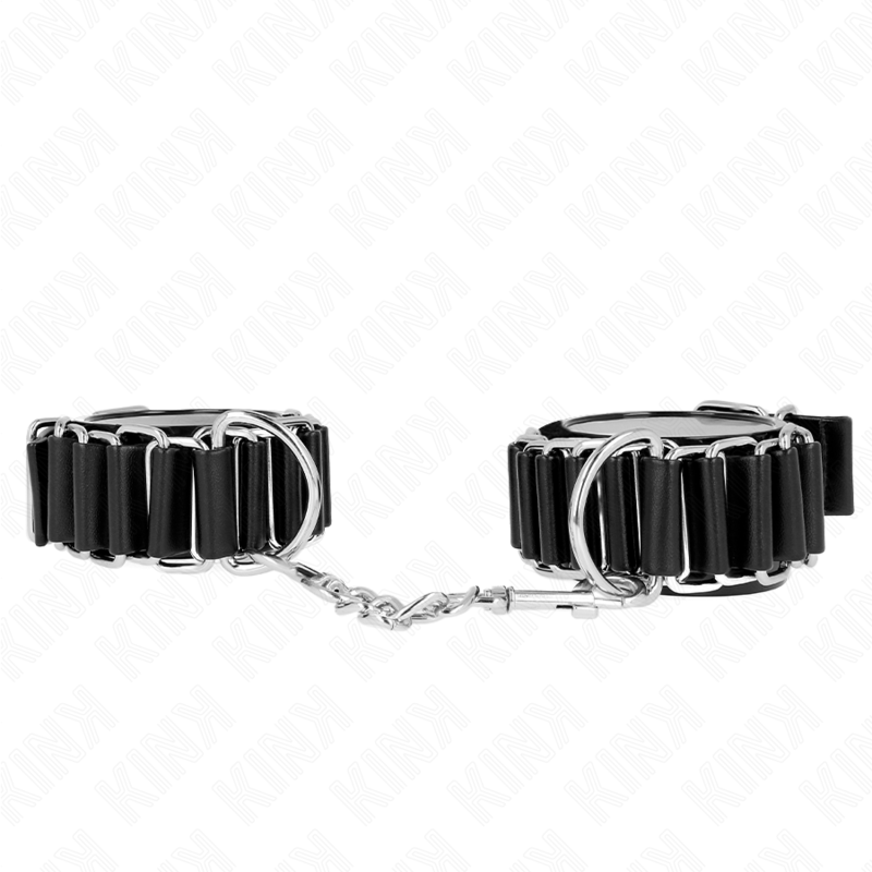 Kink - Verstelbare Zwarte Scharnier Dunne Polsbandjes 16-22 cm X 3,5 cm - afbeelding 2