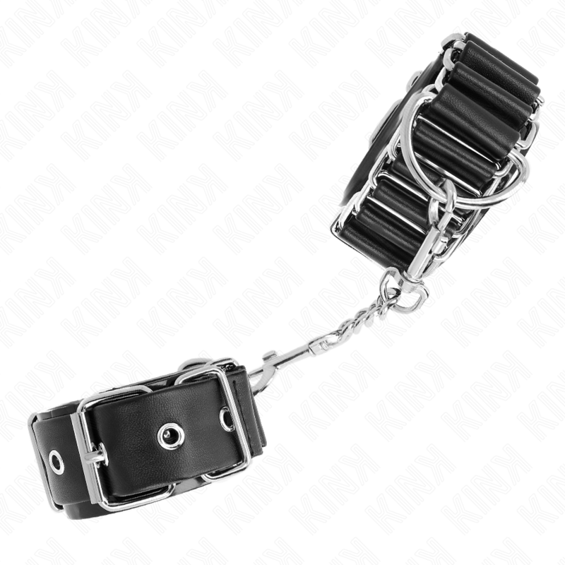 Kink - Verstelbare Zwarte Scharnier Dunne Polsbandjes 16-22 cm X 3,5 cm - afbeelding 3