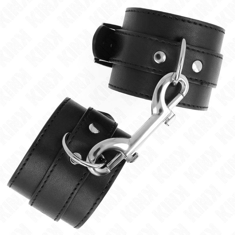 Kink - Enkele Polsbandjes Met Rij Klinknagels En Grote Zwarte Gesp Verstelbaar 17-28 cm X 5 cm - afbeelding 3