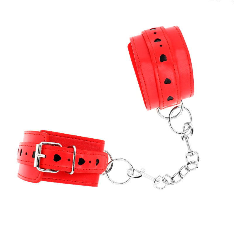 Kink - Rode Polsbandjes Met Zwarte Hartinlay Verstelbaar 21-28 cm X 5,5 cm - afbeelding 3