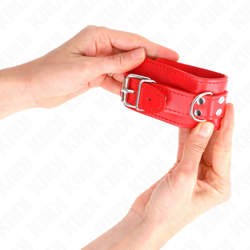 Kink - Enkele Rode Verstelbare Polsbandjes 20-23 cm X 5,5 cm - afbeelding 4