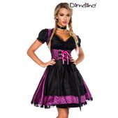 Premium dirndl paars/ zwart met blouse