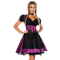 Premium dirndl paars/ zwart met blouse