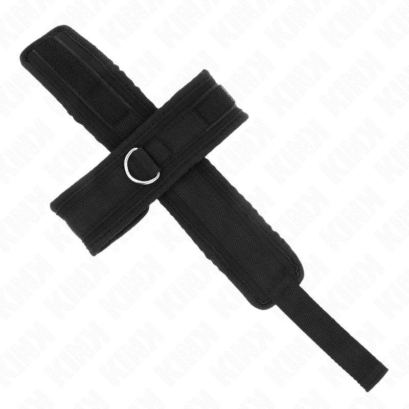 Kink - Zwarte Gekruiste Polsbandjes 34 X 5,5 cm - afbeelding 3