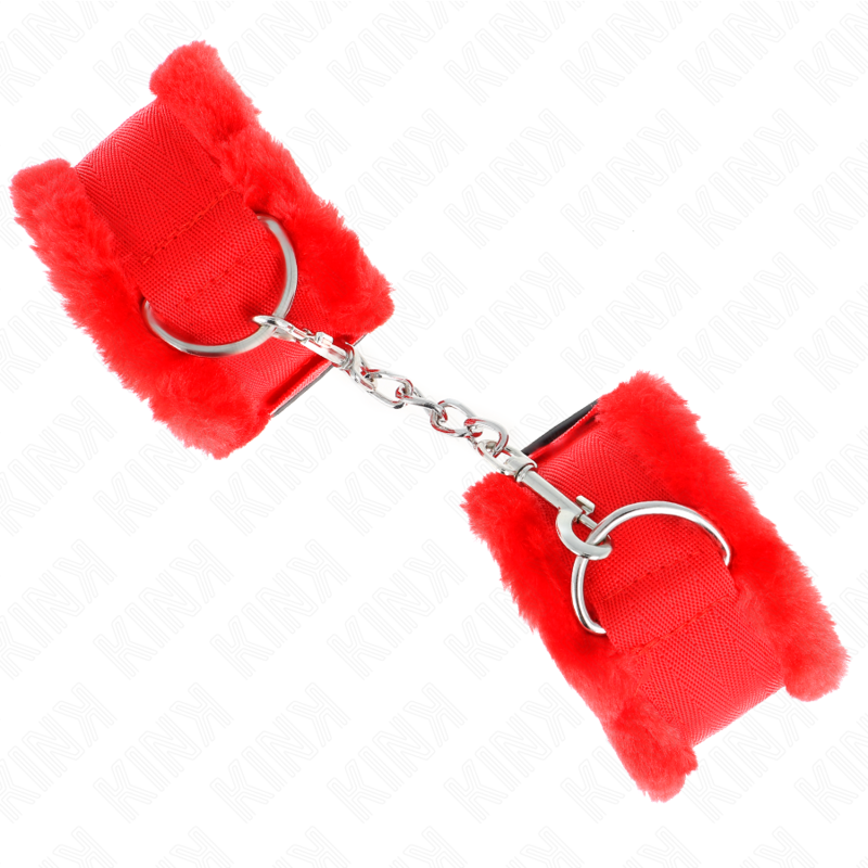 Kink - Rood Gevoerde Verstelbare Polsbandjes 17-31 cm X 7 cm - afbeelding 3