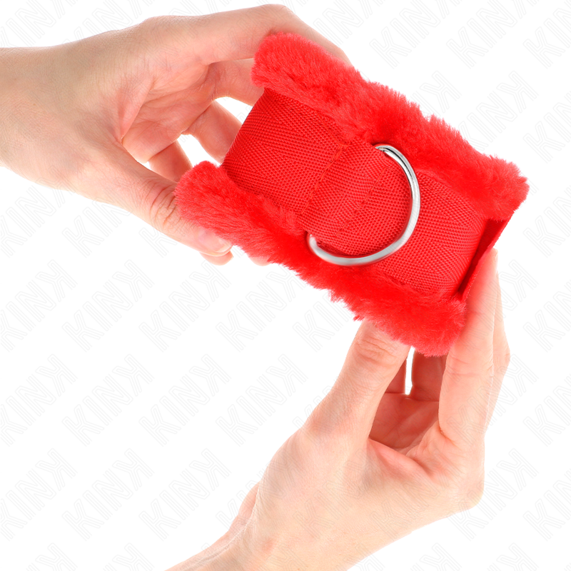 Kink - Rood Gevoerde Verstelbare Polsbandjes 17-31 cm X 7 cm - afbeelding 4