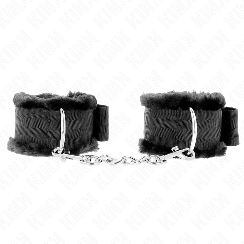 Kink - Verstelbare Zwarte Gevoerde Polsbandjes 17-31 cm X 7 cm - afbeelding 2