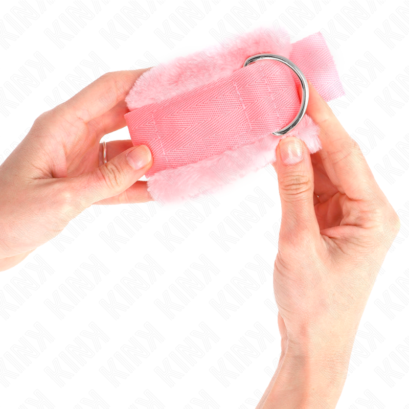 Kink - Verstelbare Roze Gevoerde Polsbandjes 17-31 cm X 7 cm - afbeelding 4