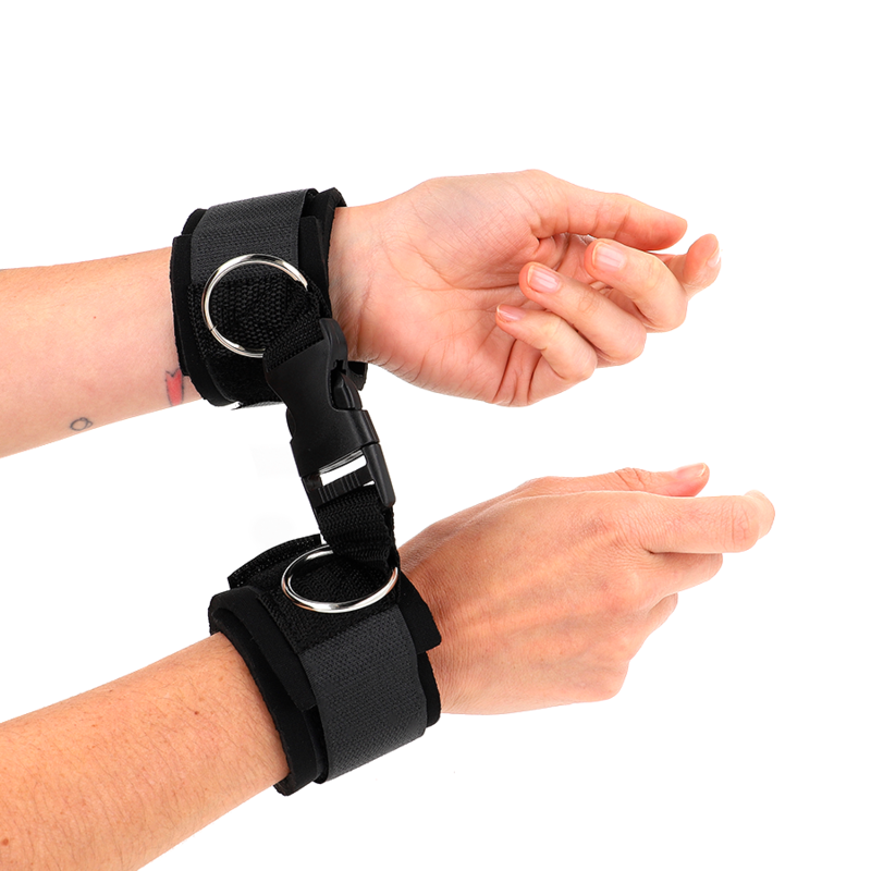 Kink - Neopreen Polsbandjes Met Zwarte Haaksluiting Verstelbaar 22-34 cm
