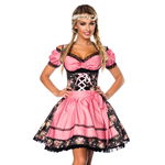 Premium dirndl zwart/roze bloem met blouse Premium dirndl zwart/roze bloem met blouse