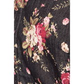 Premium dirndl zwart/roze bloem met blouse