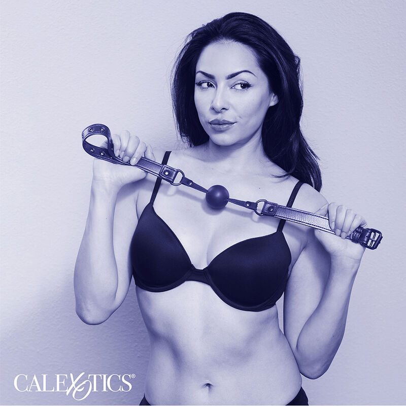Calexotics - Nocturnal Zwarte Siliconen Bal Gag - afbeelding 5