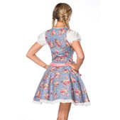 Premium dirndl roze/blauw met blouse