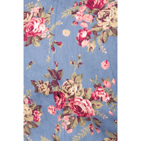 Premium dirndl roze/blauw met blouse