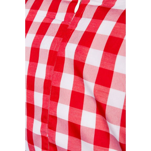 Traditionele Minidirndl blauw/rood geruit