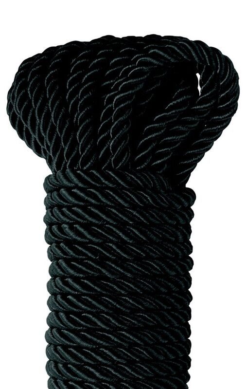 Fetish Fantasy Series - Zwart Deluxe Zijde Touw 9,75 M - afbeelding 2