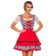 Traditionele Minidirndl rood/zwart geruit