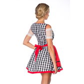 Traditionele Minidirndl rood/zwart geruit
