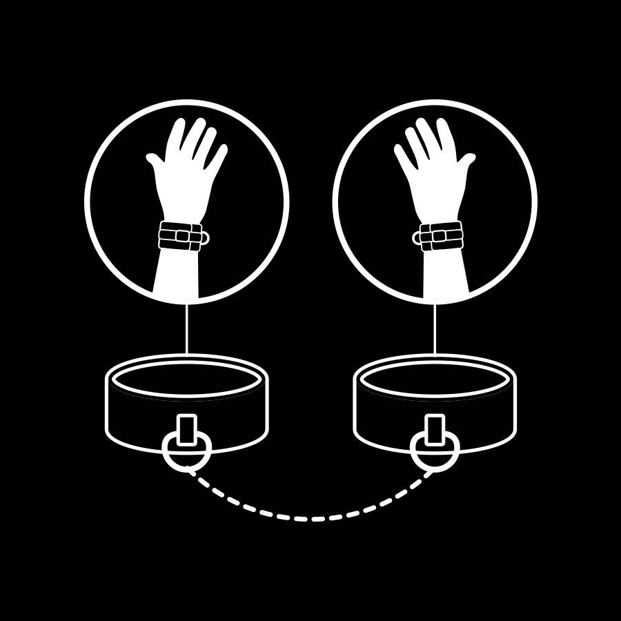 Fetish Submissive - Vegan Lederen Handboeien Met Nopreen Voering - afbeelding 9