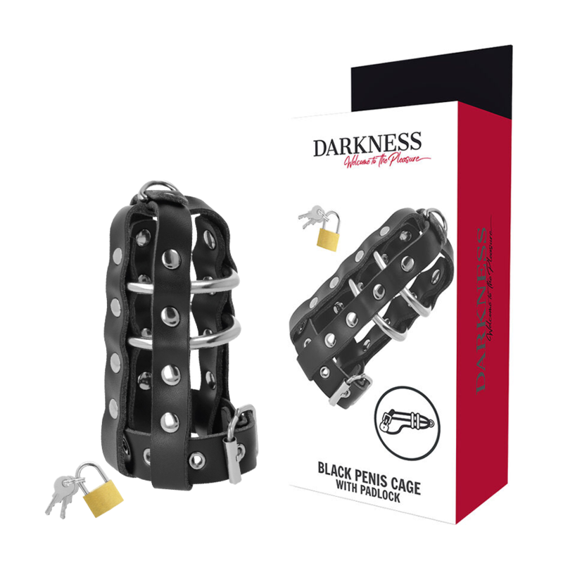 Darkness - Lederen Kuisheidskooi Met Hangslot
