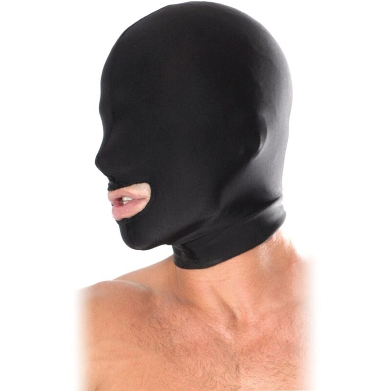 Fetish Fantasy Serie - Zwarte Open Mond Balaclava - afbeelding 2