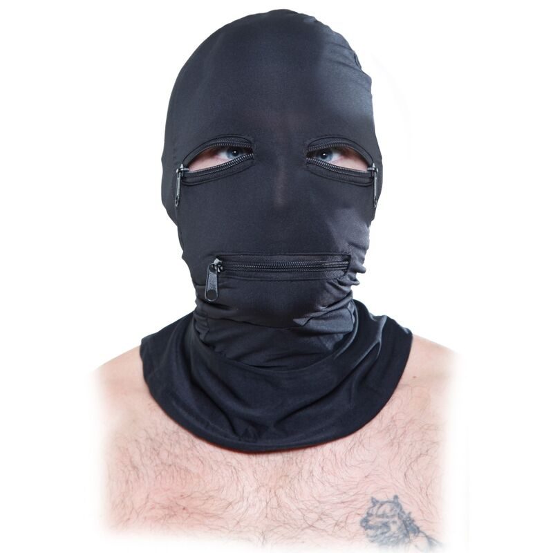 Fetish Fantasy Serie - Zwarte Balaclava Met Ritsen - afbeelding 2