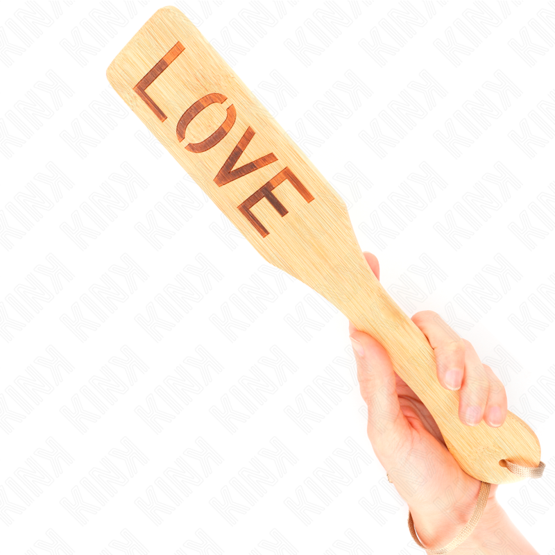 Kink - Bamboe Paddel Woord Liefde 32 X 5,5 cm