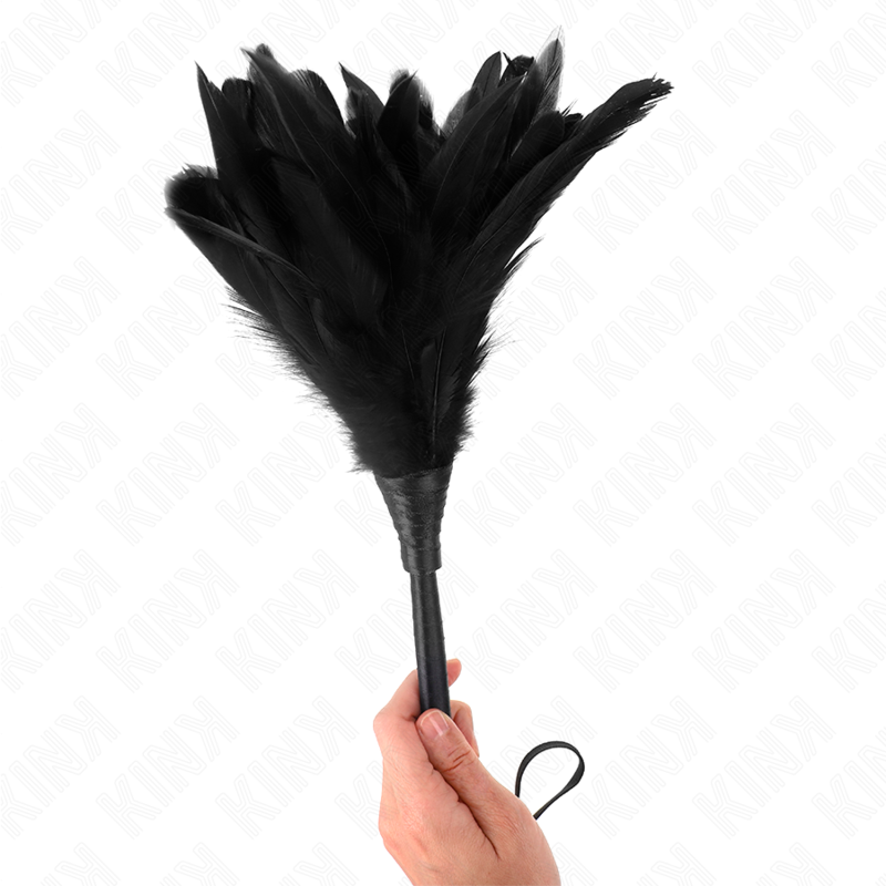 Kink - Black Maid Hoorn Kiezen Veren 36 cm - afbeelding 3