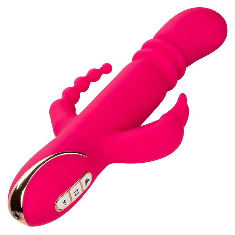 Calexotics - Jack Fantasy Triple Verwarmbare Vibrator Konijn Roze