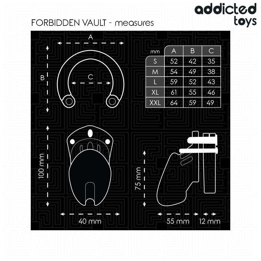 Addicted Toys Locked - Verboden Vault Penis Kooi 10 cm - afbeelding 5