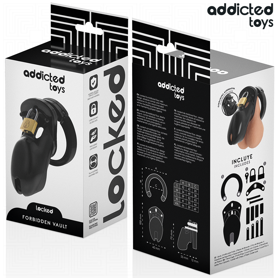 Addicted Toys Locked - Verboden Vault Penis Kooi 10 cm - afbeelding 6