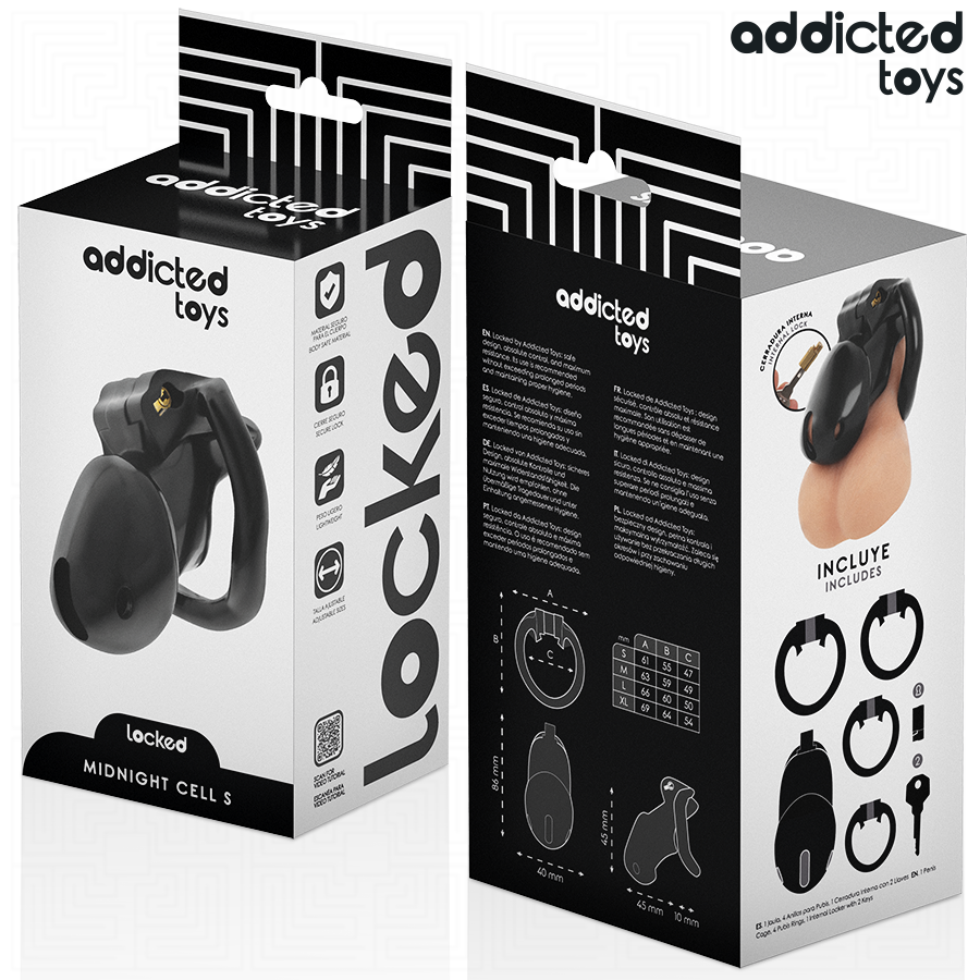 Addicted Toys Locked - Mindnight Cel Penis Kooi Maat S - afbeelding 6